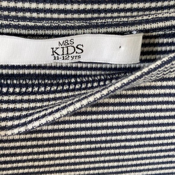 Marks & Spencer Girls Blue/White Broderie Anglais Cap Sleeve Dress Size 10-12 Y - Picture 7 of 9